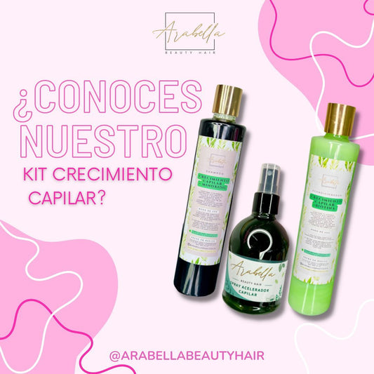 Kit Crecimiento Capilar con Biotina (Shampoo, Acondicionador y Spray)