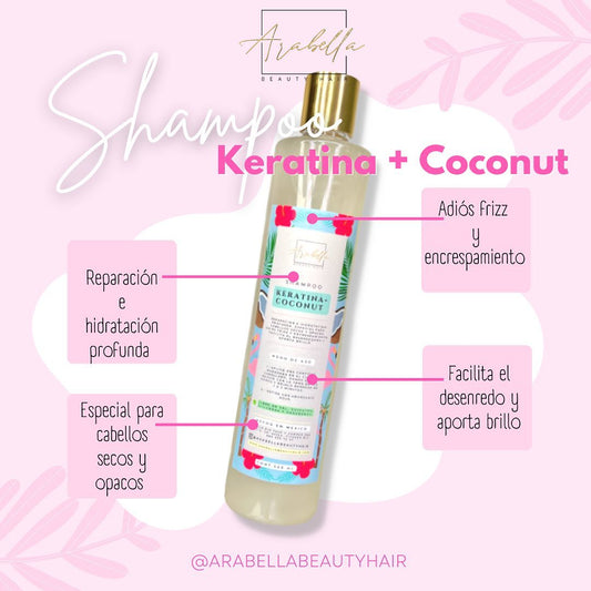 Shampoo Keratina + Coconut - 500ml